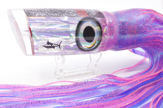 Aloha Lures Silver Rainbow Starburst Taxi Eyes Smash Bait 14" 12oz Skirted Pink