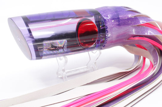 Aloha Lures Purple Mirrored Red Eyes Smash Bait 14" 12.2oz Fire Tailz Vinyl