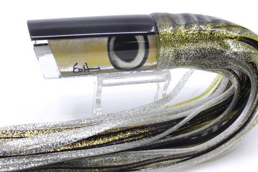 Marlin Magic Lures Golden MOP Black Back Taxi Eyes Large Tube 12" 8oz Skirted