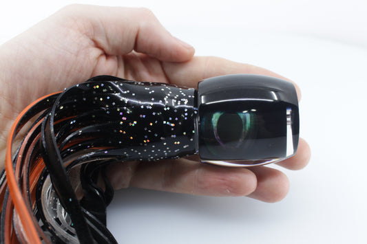 Moyes Lures Black Death Large Secret 12" 6.5oz Skirted Black-Root Beer