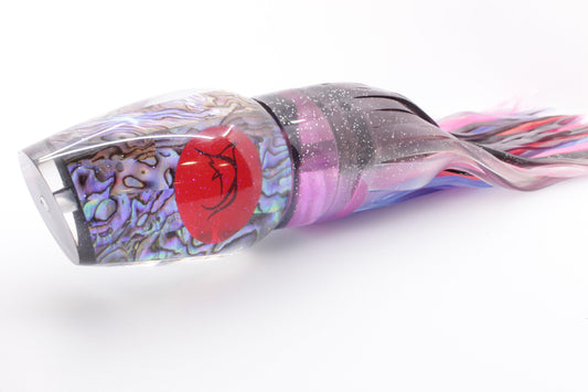 Bonze Lures Paua Shell Red Eyes Sugar Daddy 14" 16.5oz Clear Purple-Clear Blue