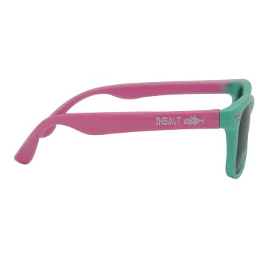 INSALT KAP-B Angler Pro Kidz Aqua Pink (C1) Polarized Recycled Sunglasses - Black