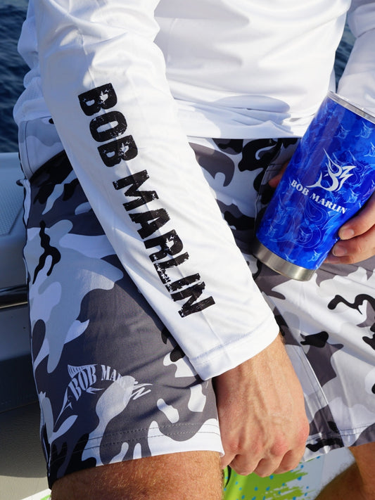 Bob Marlin Board Shorts Bob Camo Grey
