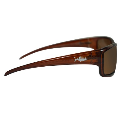 INSALT MITBR-BR Angler Pro Mission Transparent Brown Polarized Recycled Sunglasses - Brown