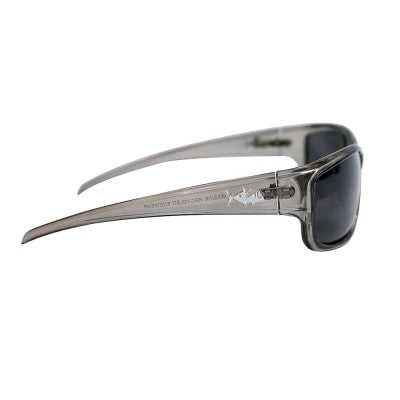 INSALT MITG-B Angler Pro Mission Transparent Grey Polarized Recycled Sunglasses - Black