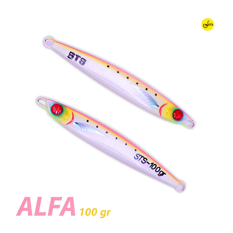 Sts Alfa Jigs - Metal Jig - WHITE GLOW, 100G