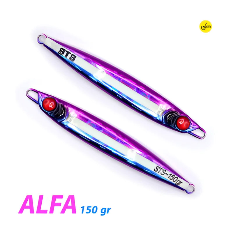 Sts Alfa Jigs - Metal Jig - PURPLE WITH LINE, 150G