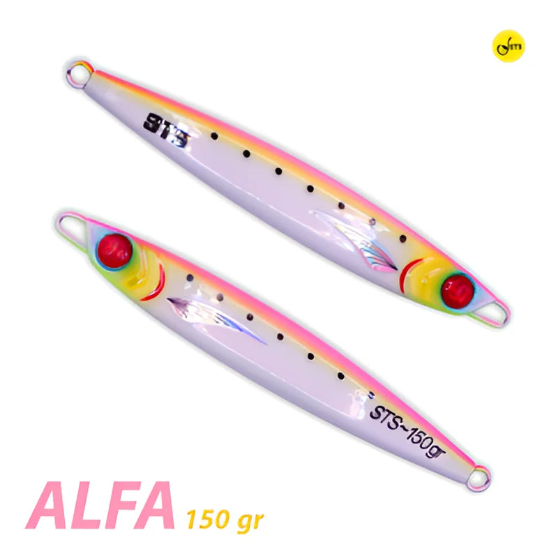 Sts Alfa Jigs - Metal Jig - WHITE GLOW, 150G
