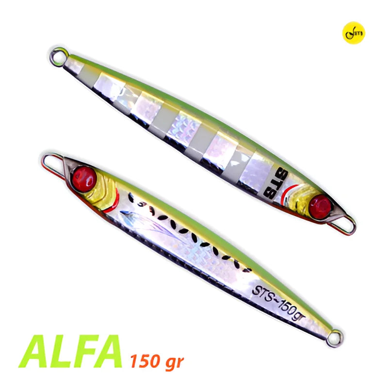 Sts Alfa Jigs - Metal Jig - GREEN ORANGE, 150G