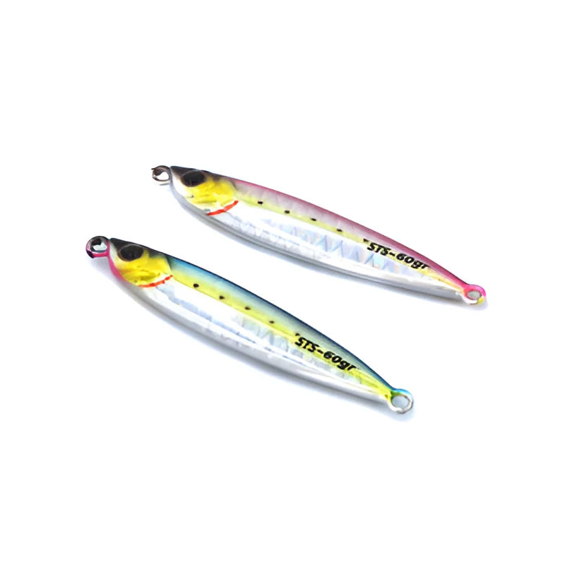 Sts Alfa Jigs - Metal Jig - GREEN ORANGE, 60G