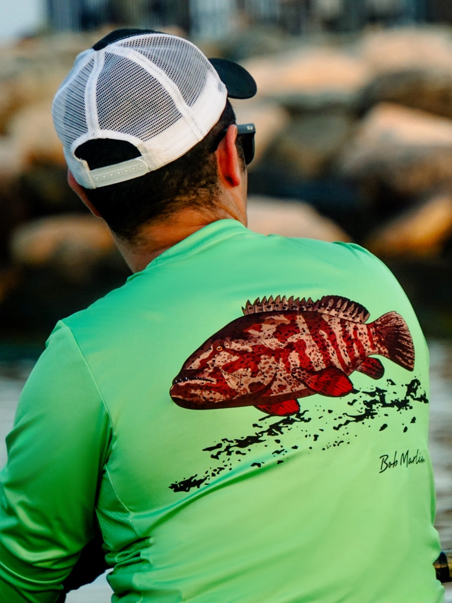قميص الأداء Natty Grouper Green