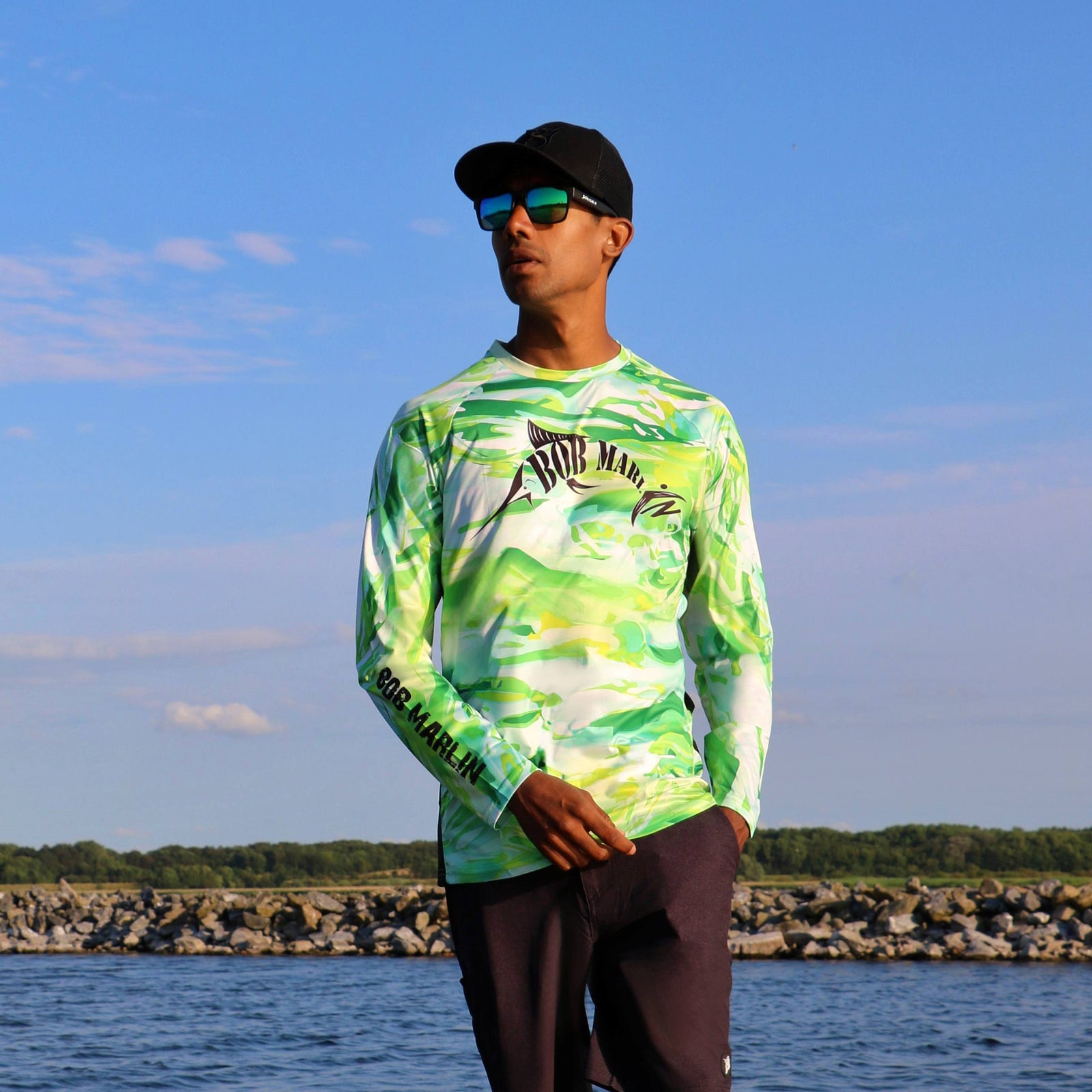 Bob Marlin Performance Shirt Green Storm (view 2 of 3)