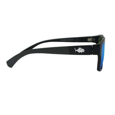 INSALT APEZMB-BL Angler Pro Ezi View Matte Black Polarized Recycled Sunglasses - Blue