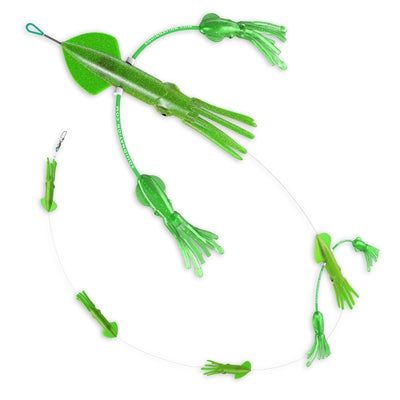 Squid Nation Billfish Edition Flippy Floppy Green – premium trolling lure for offshore big game fishing