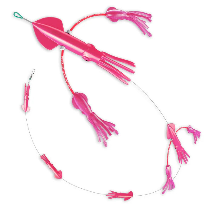 Squid Nation Billfish Edition Flippy Floppy Pink – premium trolling lure for offshore big game fishing
