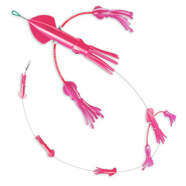 Squid Nation Billfish Edition Flippy Floppy Pink – premium trolling lure for offshore big game fishing