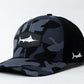 BIllFishGear: Blue Marlin 3D Patch Hat Black Camo