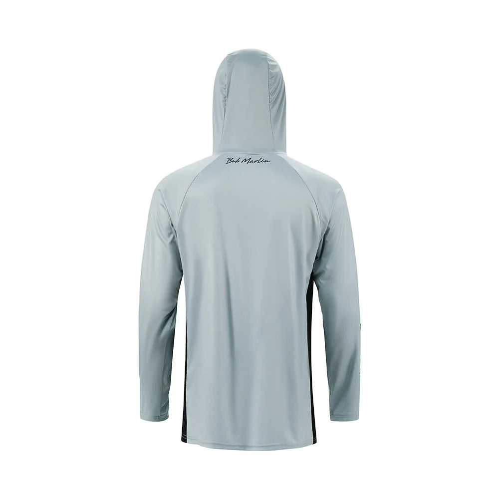 Bob Marlin Performance Hoody With Built-in Face Mask BM Grey (view 3 of 3)