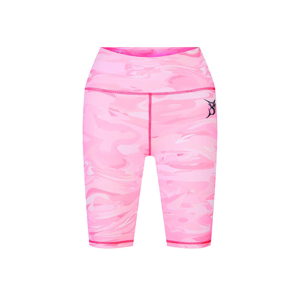 Bob Marlin Women's Recycled Short Leggings Pink Storm – Performance fishing apparel designed for sun protection, comfort, and offshore durability.
