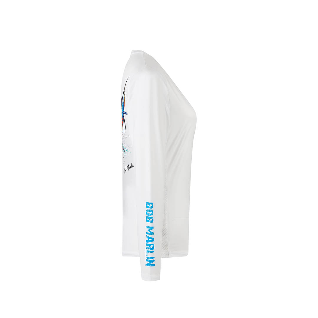 Bob Marlin Women's Performance Shirt Sail Rebel White (view 3 of 3)