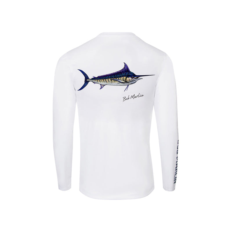 Bob Marlin Performance Shirt Natty Marlin White - Youth
