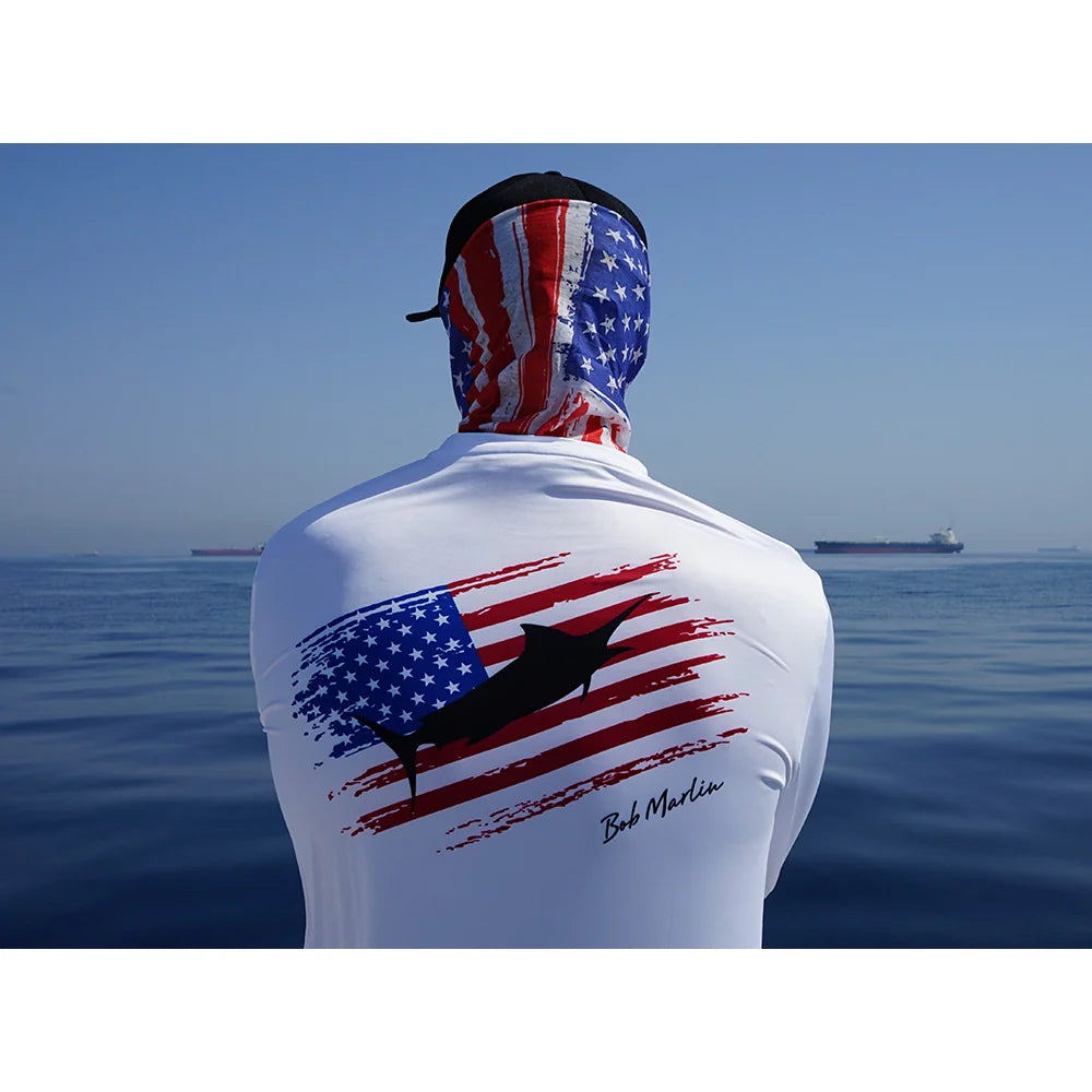 Bob Marlin Performance Shirt USA Marlin White - XXL