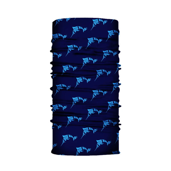 Bob Marlin Face Shield Blue Logo – Performance fishing apparel designed for sun protection, comfort, and offshore durability.