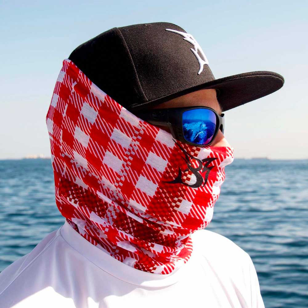 Bob Marlin Face Shield Ghutra Red (view 1 of 3)