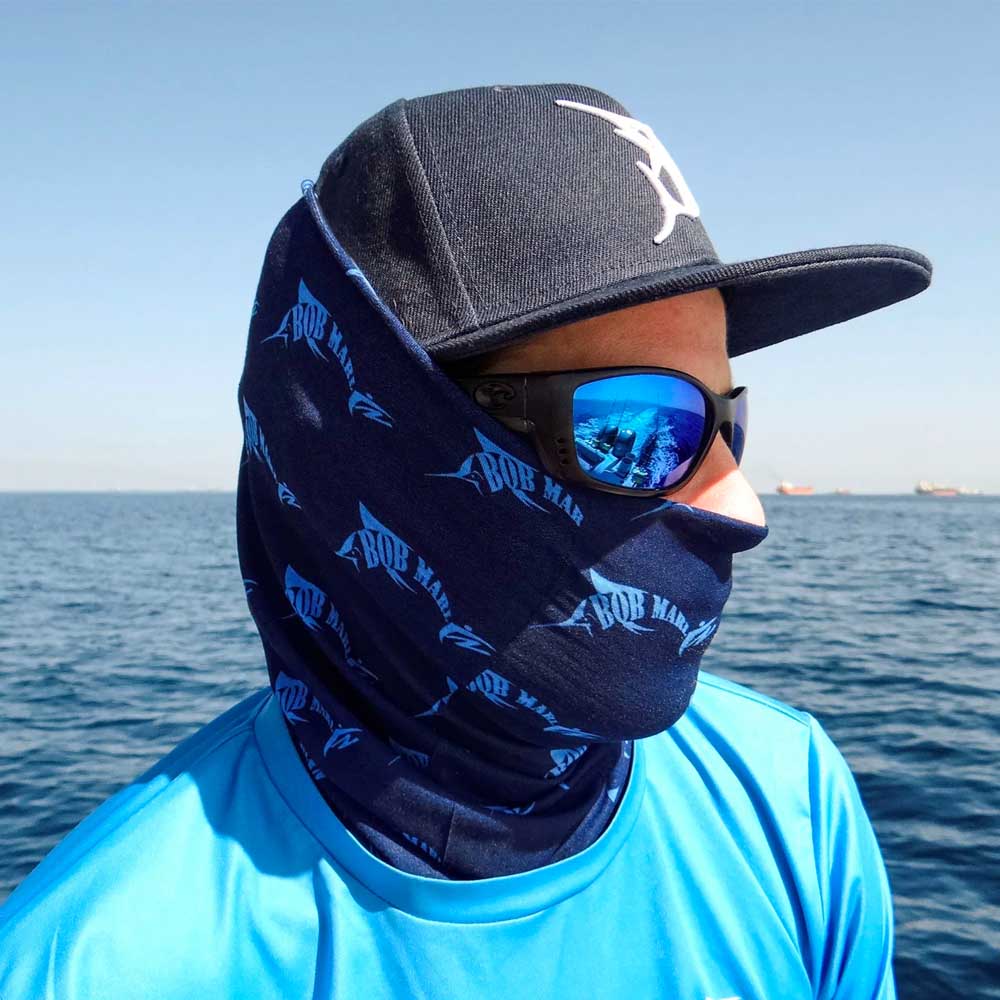 Bob Marlin Face Shield Blue Logo (view 1 of 3)