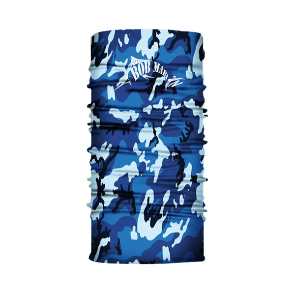 Bob Marlin Face Shield Bob Camo Blue – Performance fishing apparel designed for sun protection, comfort, and offshore durability.
