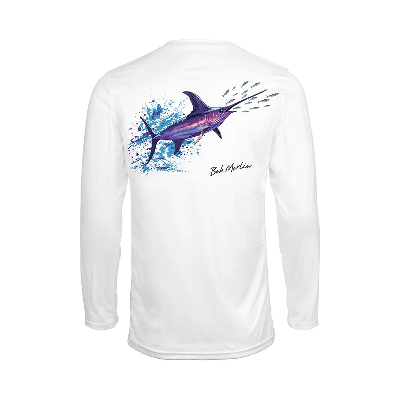 Bob Marlin Performance Shirt Sword Rebel White (view 1 of 3)