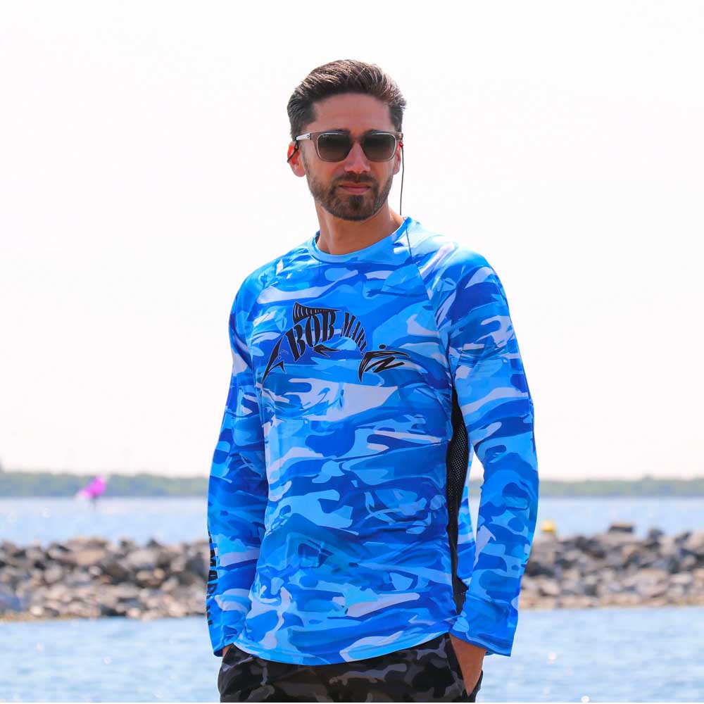 Bob Marlin Performance Shirt Blue Storm - XXL