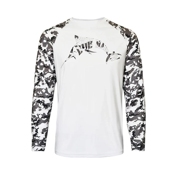 Bob Marlin Performance Shirt Bob Camo Grey – Performance fishing apparel designed for sun protection, comfort, and offshore durability.