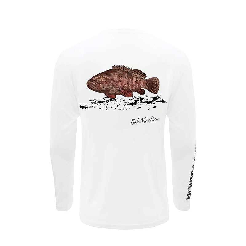 Bob Marlin Performance Shirt Natty Grouper White (view 1 of 3)