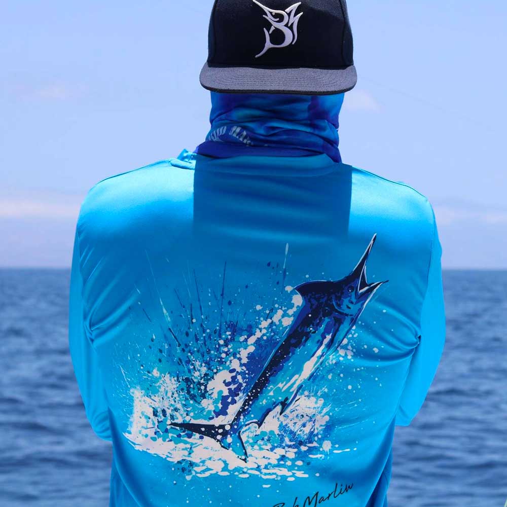Bob Marlin Performance Shirt Ocean Marlin Blue (view 2 of 3)