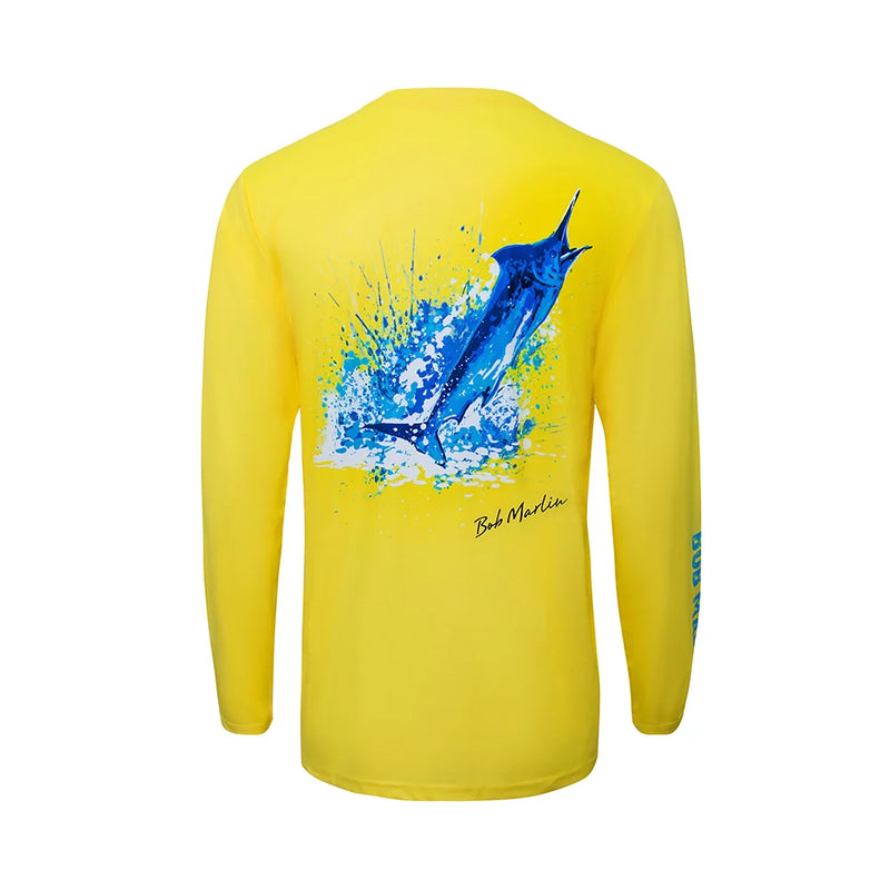 Bob Marlin Performance Shirt Ocean Marlin Yellow - Youth - YXS