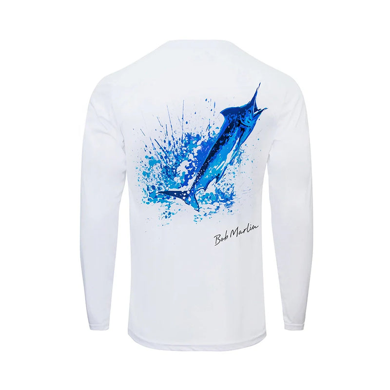Bob Marlin Performance Shirt Ocean Marlin White (view 1 of 3)