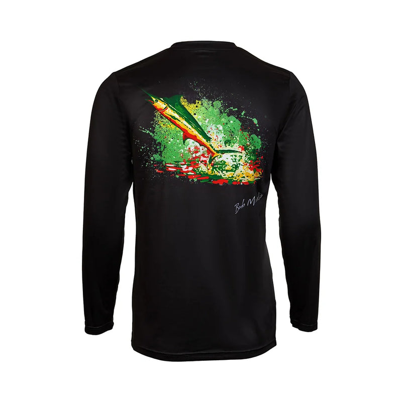 Bob Marlin Performance Shirt Rasta Marlin Black (view 1 of 3)