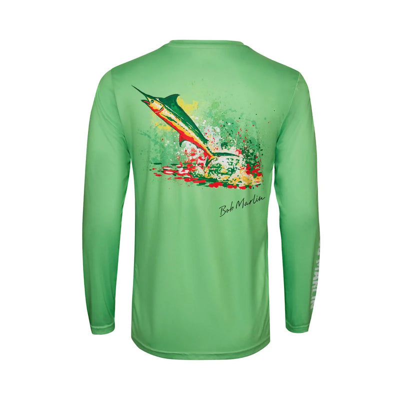 Bob Marlin Performance Shirt Rasta Marlin Green (view 1 of 3)