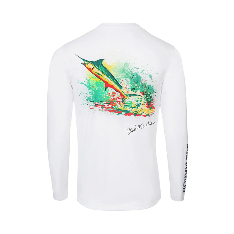 Bob Marlin Performance Shirt Rasta Marlin White (view 1 of 3)