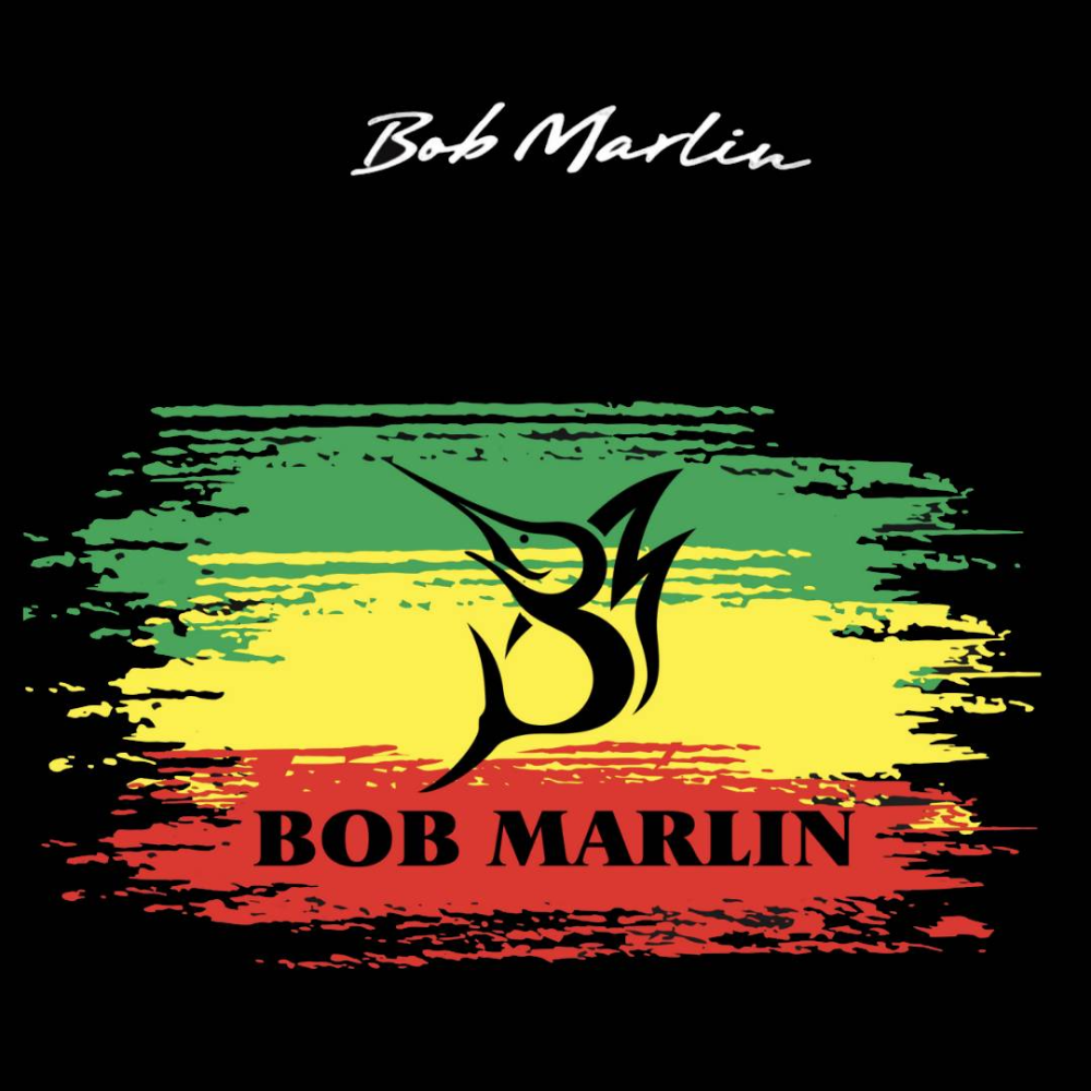 Bob Marlin Performance Shirt Rasta Flag Black - XL