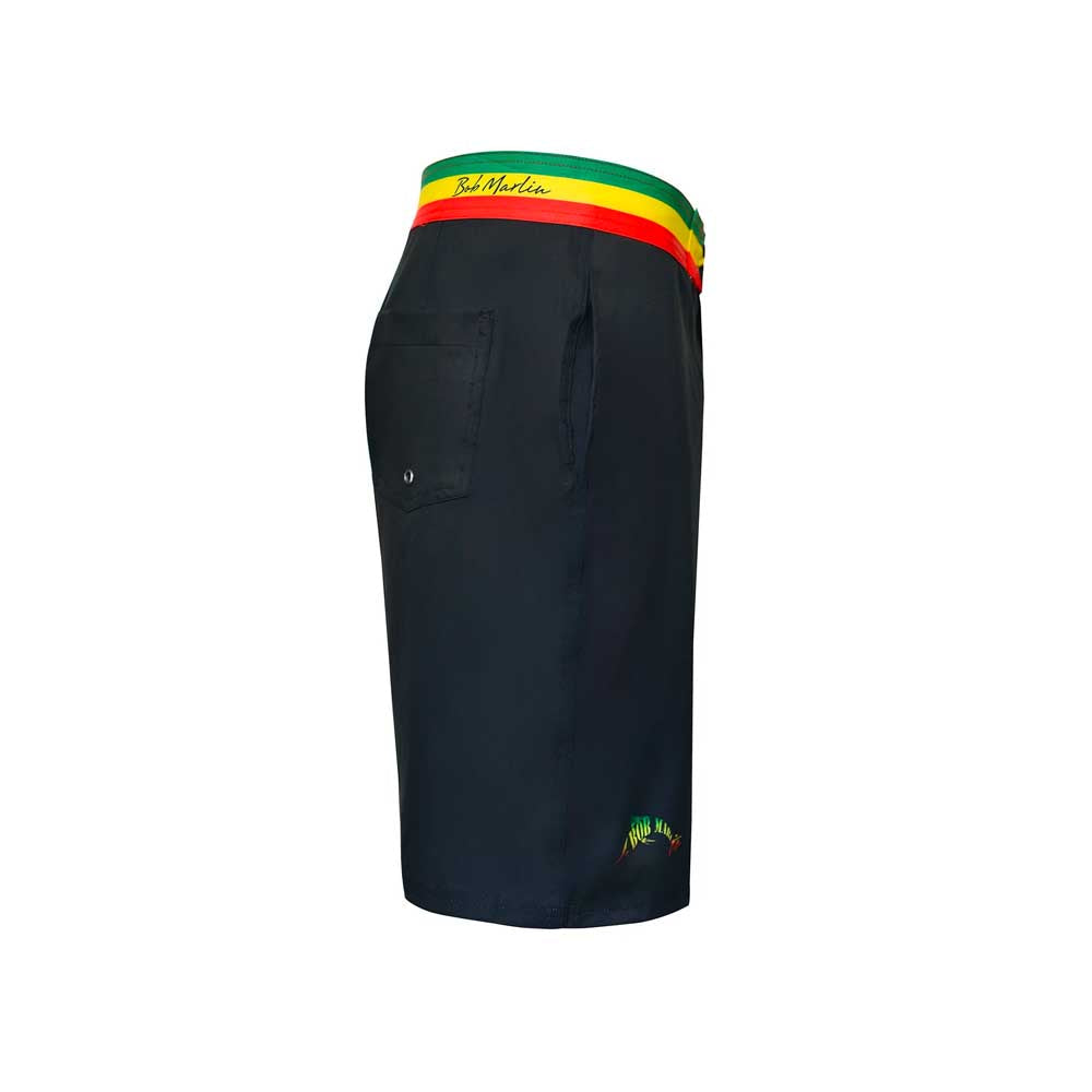 Bob Marlin Board Shorts Black Rasta - 36
