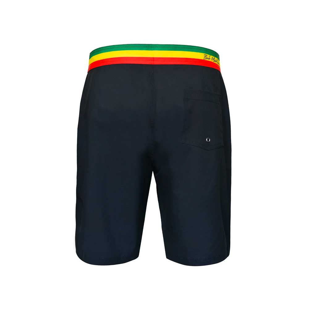 Bob Marlin Board Shorts Black Rasta - 34