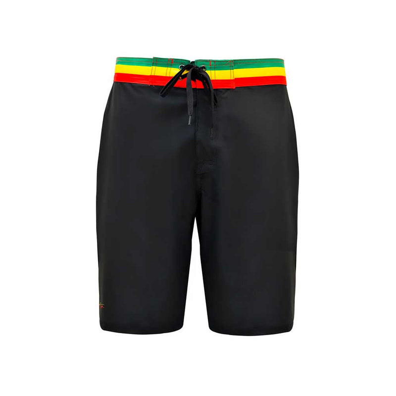 Bob Marlin Board Shorts Black Rasta - 28