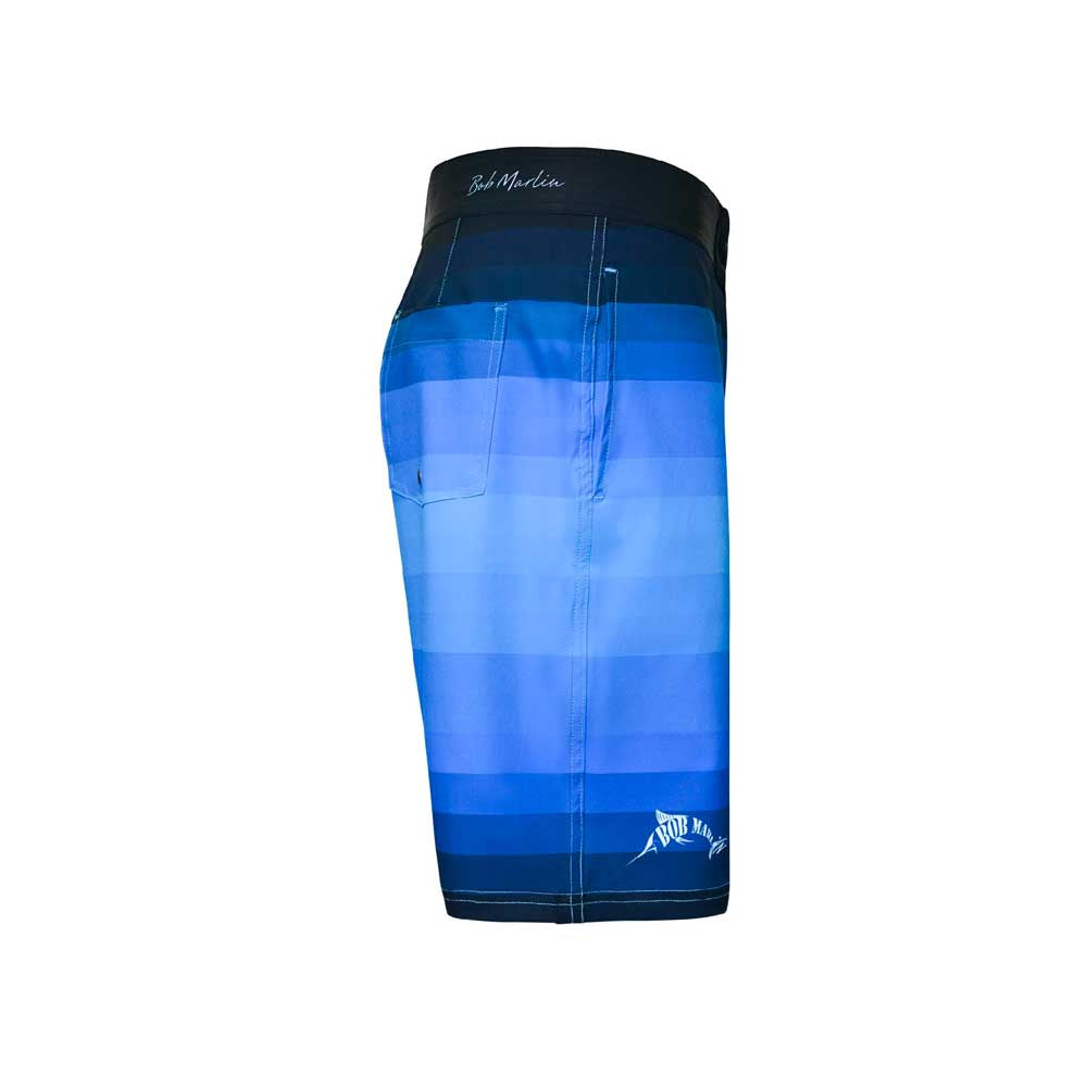 Bob Marlin Board Shorts Blue Stripey - 34