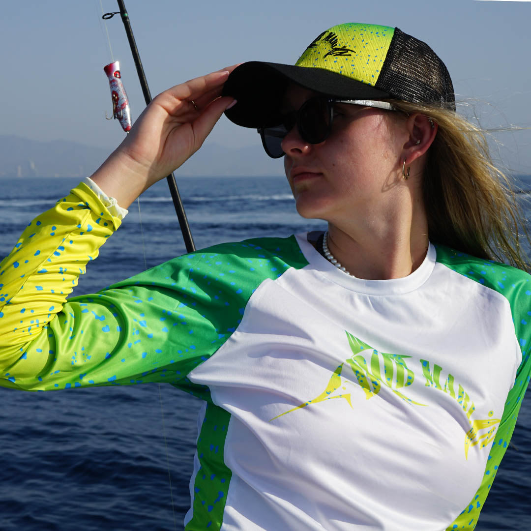 Bob Marlin Women's Performance Shirt Bob Mahi White (view 1 of 4)