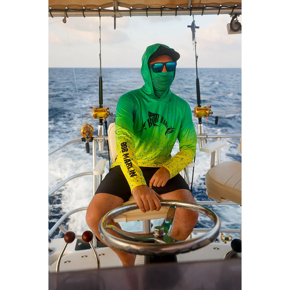 Bob Marlin Performance Hoody With Built-in Face Mask Bob Mahi (view 2 of 3)