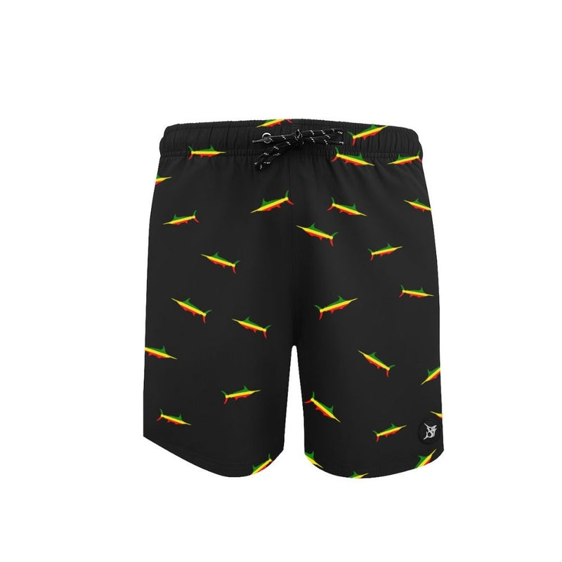 Bob Marlin Recycled Swim Shorts Rasta Marlin