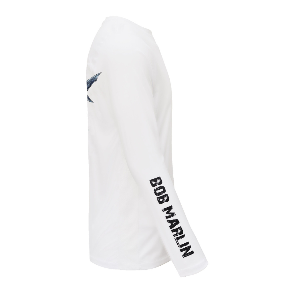 Bob Marlin Performance Shirt Natty Shark White - Youth