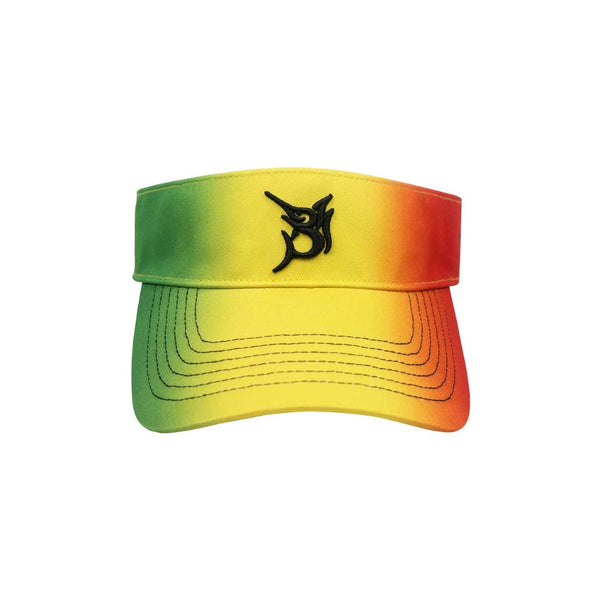 Bob Marlin Visor Rasta Flag – Performance fishing apparel designed for sun protection, comfort, and offshore durability.